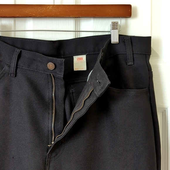 Levi's 90's Vintage Classic Relaxed Straight Leg Polyester Pants Black 36 x 30 - Picture 7 of 14